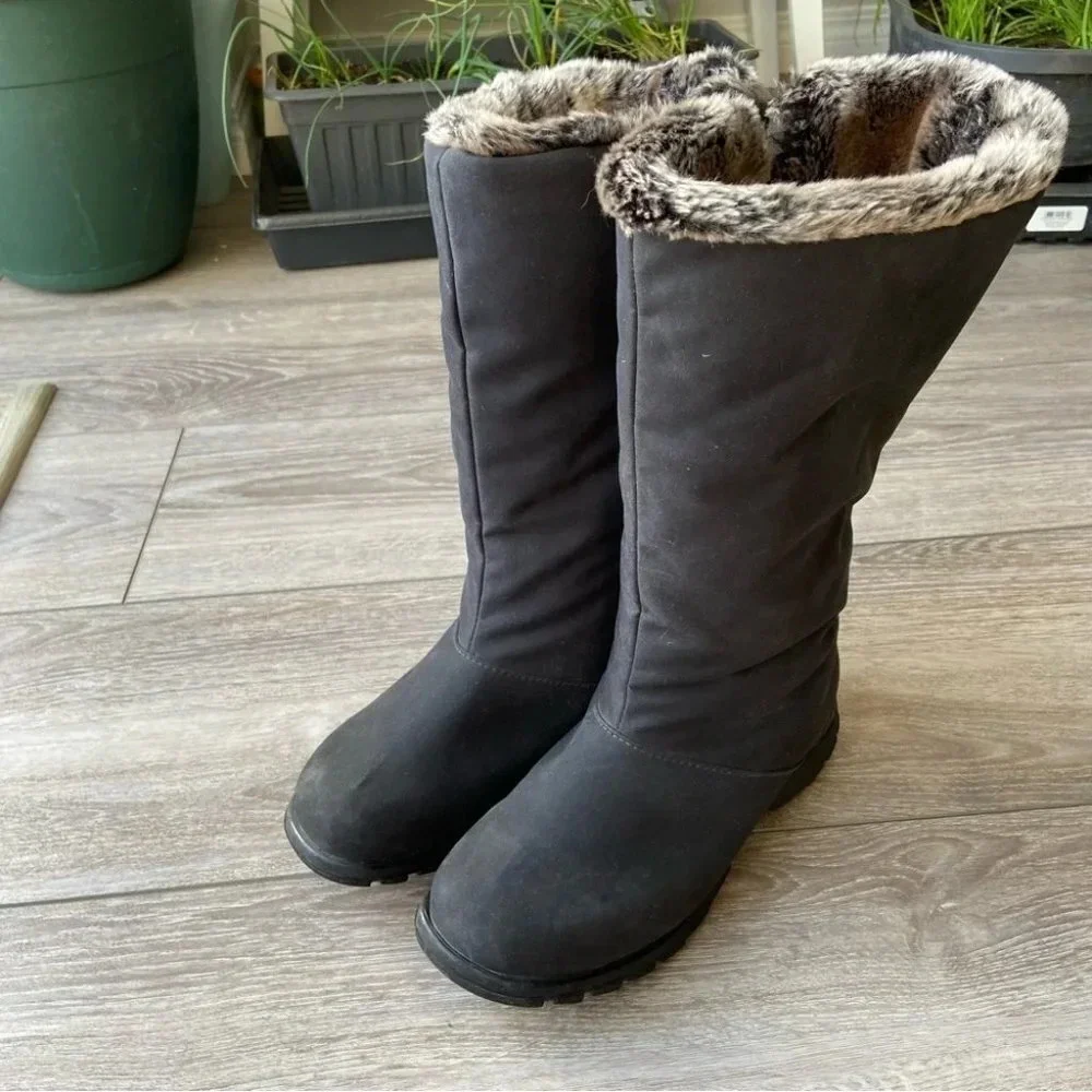 TOE WARMERS CANADA FAUX FUR JANET EASY ON FULL SIDE ZIPPER WINTER BOOTS